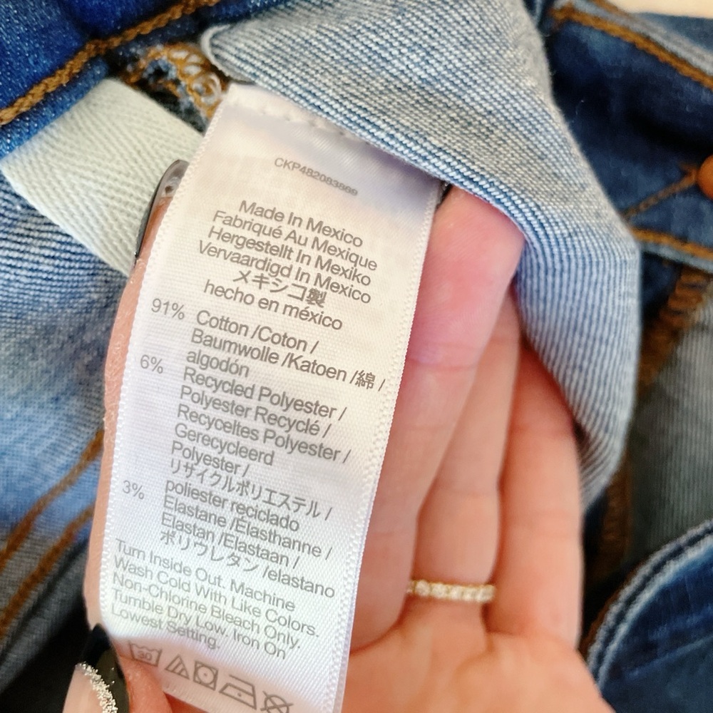 Madewell, curvy Emmett wide leg dark stretch jeans size 26 - Picture 6 of 10